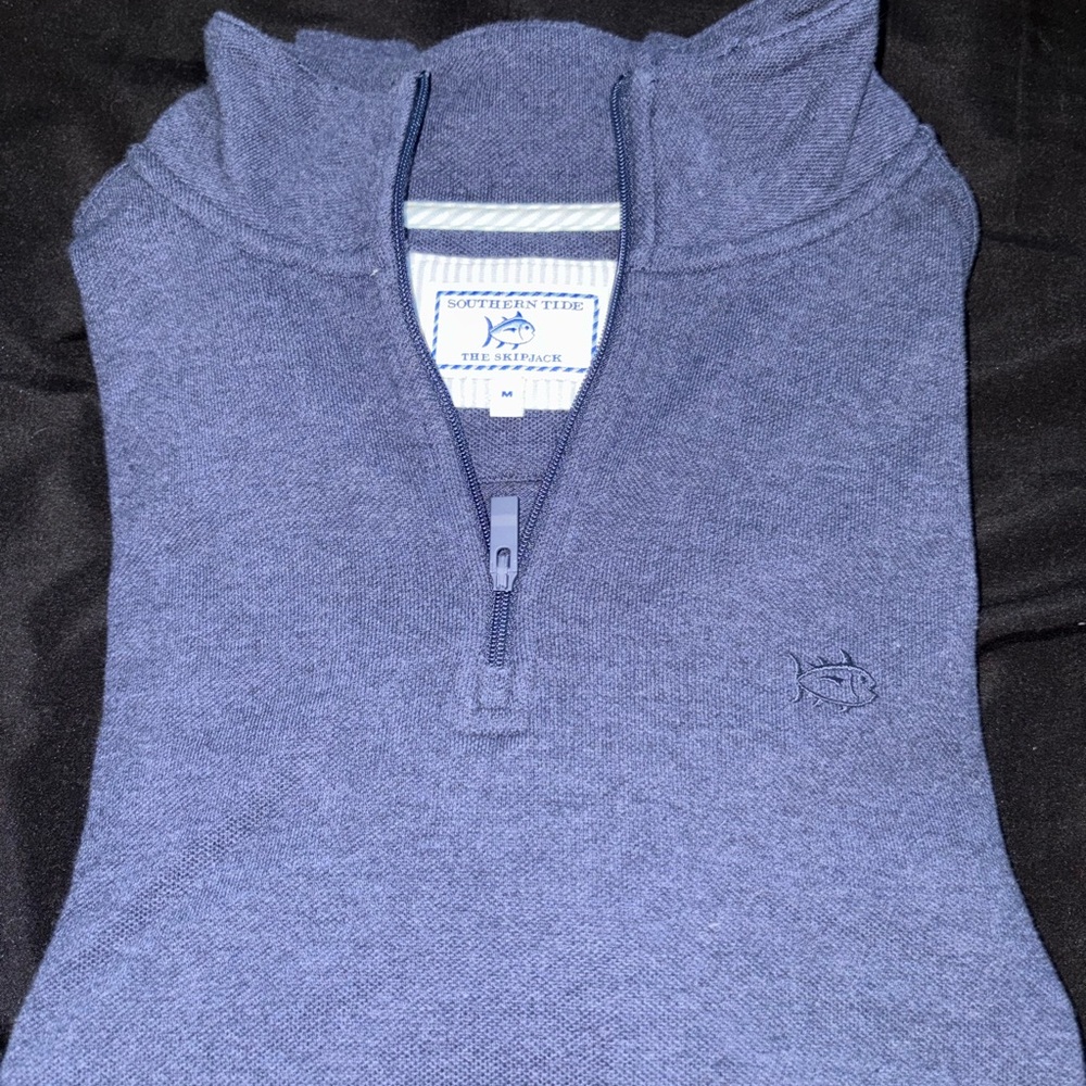 Southern Tide Navy Half-Zip Sweater